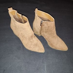 A New Day Women’s Cognac/Valerie Faux Suede Ankle Boots/Bootie with Pointed Toe